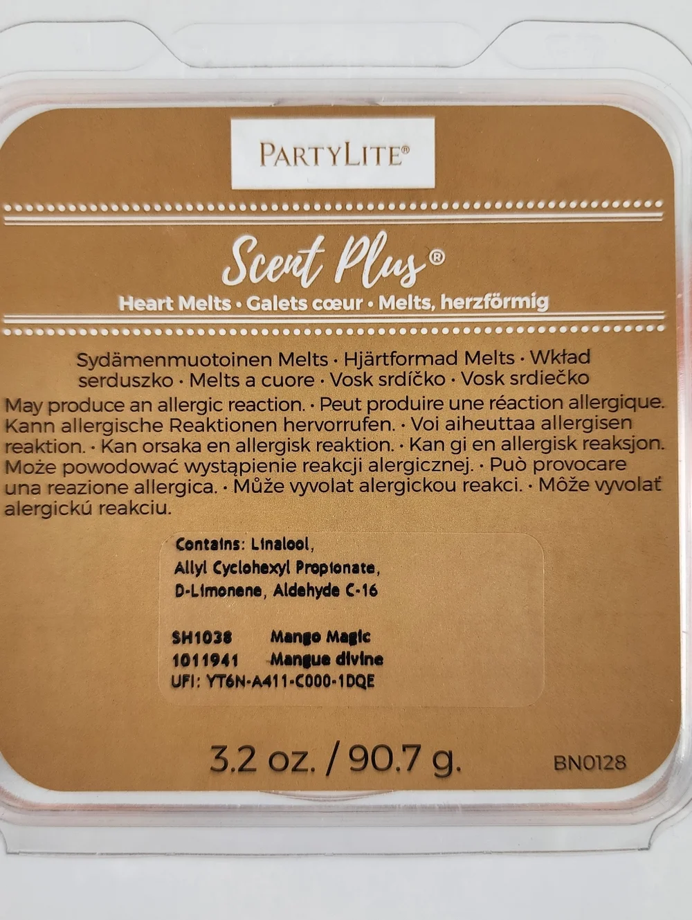 PartyLite Mango Magic Orange Heart Scent Plus Wax Melts (3) Pack Bundle - Picture 3 of 4